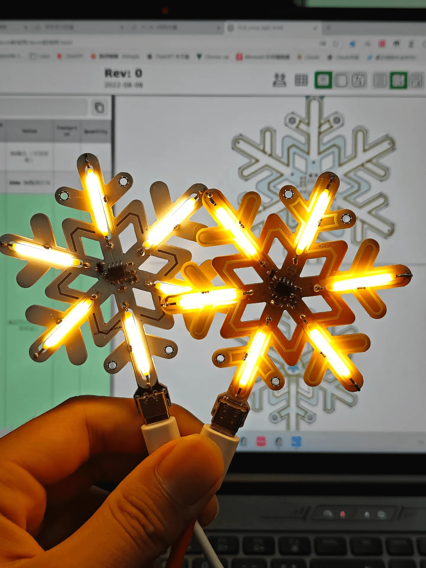 PCB Snowflake Ambient Lights